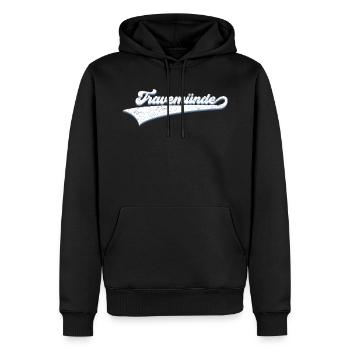 TRAVEMÜNDE URLAUB OSTSEE - Männer Premium Bio Hoodie - Schwarz - Vorne - Nico (187cm)