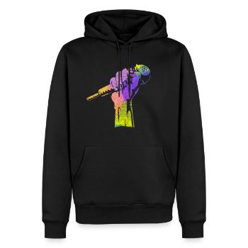 Colorful Microphone Musician Singer - Men’s Premium Organic Hoodie - black - Front - Nico (187cm)