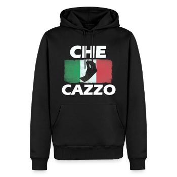 Italiener, Italienischer Spruch - Männer Premium Bio Hoodie - Schwarz - Vorne - Nico (187cm)