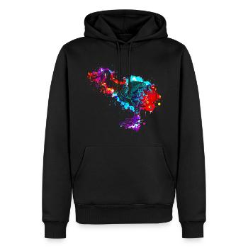 Dodo - Un oiseau disparu incapable de voler - Sweat à capuche Premium bio Homme - noir - Devant - Nico (187cm)