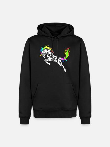 STYLISH LICORNE - Men’s Premium Organic Hoodie - black