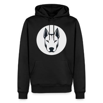 Bullterrier - Männer Premium Bio Hoodie - Schwarz - Vorne - Nico (187cm)