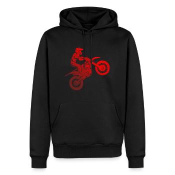 Dirt Bike Motorrad Biker Kinder Motocross - Männer Premium Bio Hoodie - Schwarz - Vorne - Nico (187cm)