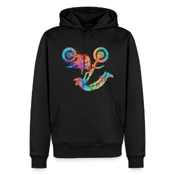 Dirt Biker Moto Motocross Filles Garçons - Sweat à capuche Premium bio Homme - noir - Devant - Nico (187cm)