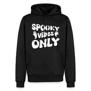 Spooky Vibes Only Halloween - Männer Premium Bio Hoodie - Schwarz - Vorne - Nico (187cm)