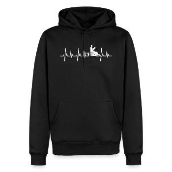 Chemise de triathlon, Triathlet Geschenkidee Triathlète - Sweat à capuche Premium bio Homme - noir - Devant - Nico (187cm)