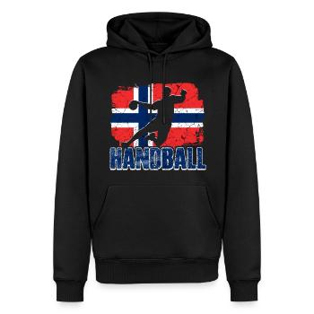 Handball Norwegen - Männer Premium Bio Hoodie - Schwarz - Vorne - Nico (187cm)