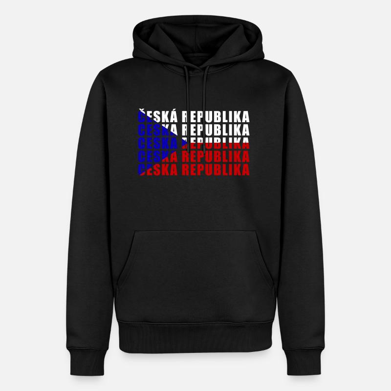 CESKA REPUBLIKA - Sweat à capuche Premium bio Homme - noir