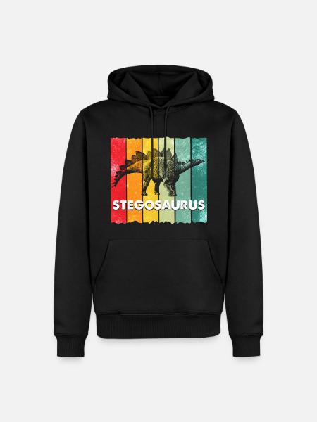 Stegosaurus Dinosaurs - Men’s Premium Organic Hoodie - black