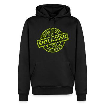 ABSCHLUSS 2025 - ABSCHLUSSKLASSE ABSCHLUSSPRÜFUNG - Männer Premium Bio Hoodie - Schwarz - Vorne - Nico (187cm)