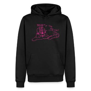 Briard_mitSchrift - Männer Premium Bio Hoodie - Schwarz - Vorne - Nico (187cm)