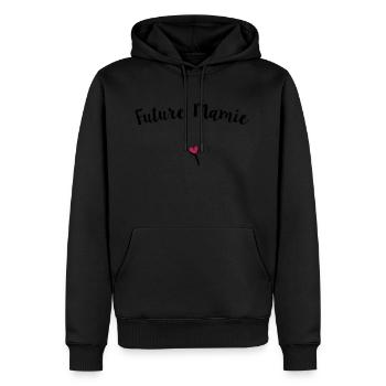Future mamie - Sweat à capuche Premium bio Homme - noir - Devant - Nico (187cm)