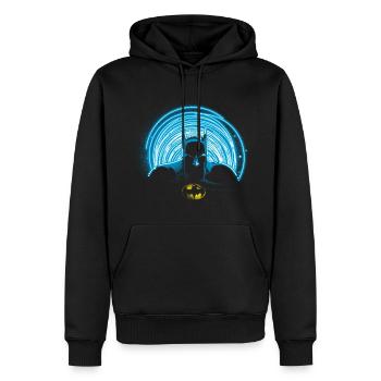 DC Comics Originals Batman Contour Neon - Sweat à capuche Premium bio Homme - noir - Devant - Nico (187cm)