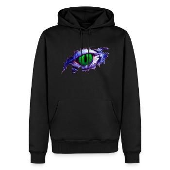 DrachenaugenAM - Männer Premium Bio Hoodie - Schwarz - Vorne - Nico (187cm)