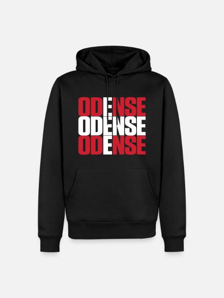 Odense Denmark Flag - Men’s Premium Organic Hoodie - black