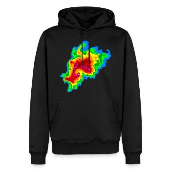 Joplin Superzelle, Tornado, Radar, Sturmjäger - Männer Premium Bio Hoodie - Schwarz - Vorne - Nico (187cm)