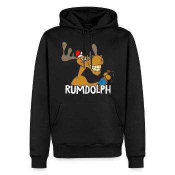 Rumdolph - Männer Premium Bio Hoodie - Schwarz - Vorne - Nico (187cm)