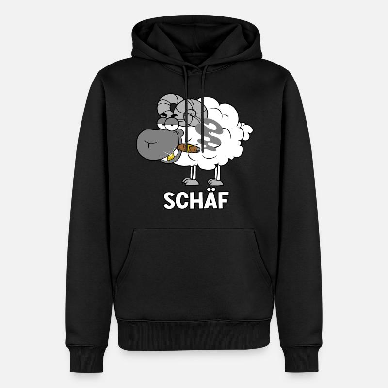 Schäf - Männer Premium Bio Hoodie - Schwarz