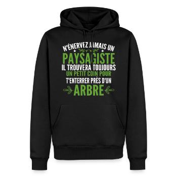 Landschaftsgärtner und Gärtner Geschenk Humor - Männer Premium Bio Hoodie - Schwarz - Vorne - Nico (187cm)