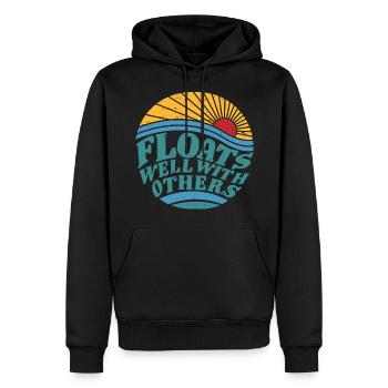 Summer River schwimmt gut mit anderen Float Trip - Männer Premium Bio Hoodie - Schwarz - Vorne - Nico (187cm)