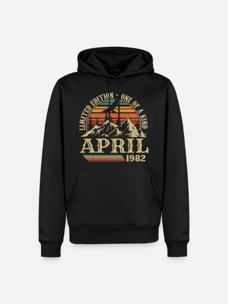 Best Birthday Gift April 1982 - Men’s Premium Organic Hoodie - black