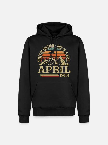 Best Birthday Gift April 1953 - Men’s Premium Organic Hoodie - black