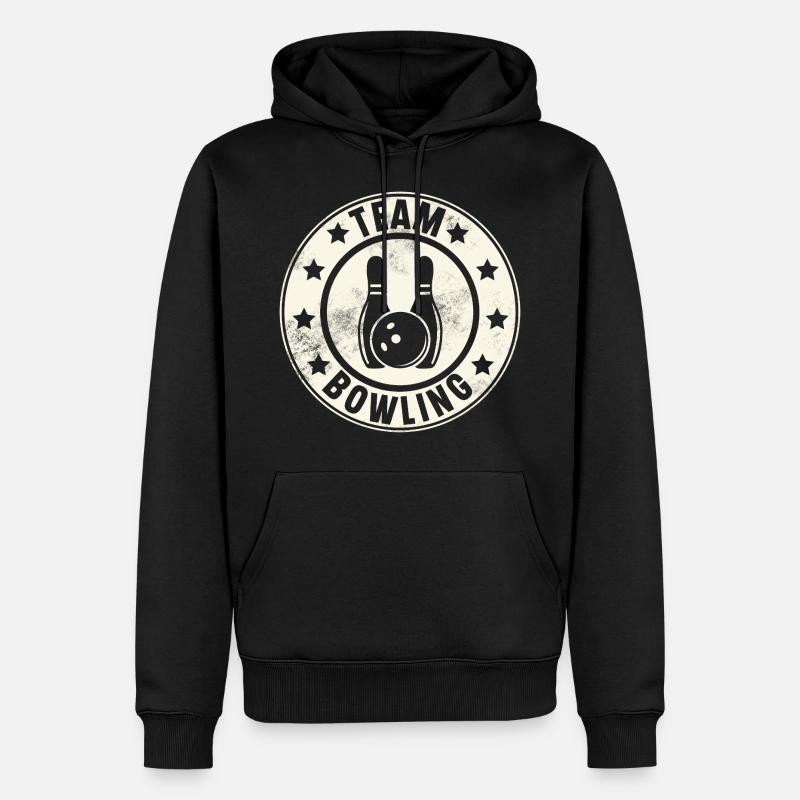 Équipe de bowling - Sweat à capuche Premium bio Homme - noir