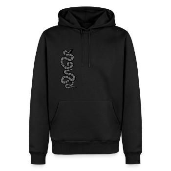 Snake Python grey - Men’s Premium Organic Hoodie - black - Front - Nico (187cm)