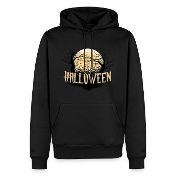 Nuit d'Halloween dans la pénombre de la lune - Sweat à capuche Premium bio Homme - noir - Devant - Nico (187cm)