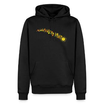 Sternschnuppe extrem - Männer Premium Bio Hoodie - Schwarz - Vorne - Nico (187cm)