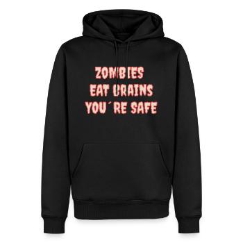 Zombie lustiger Zombie Spruch Sprüche - Männer Premium Bio Hoodie - Schwarz - Vorne - Nico (187cm)
