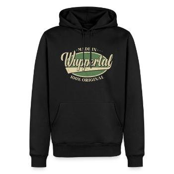 Wuppertal Wuppertaler Original - Männer Premium Bio Hoodie - Schwarz - Vorne - Nico (187cm)