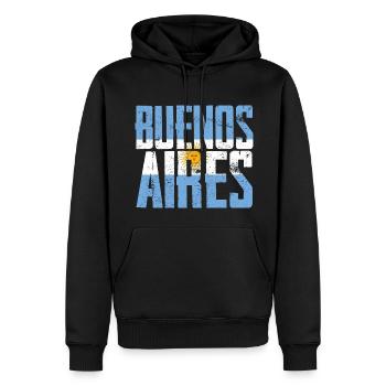 Buenos Aires Argentinien - Männer Premium Bio Hoodie - Schwarz - Vorne - Nico (187cm)
