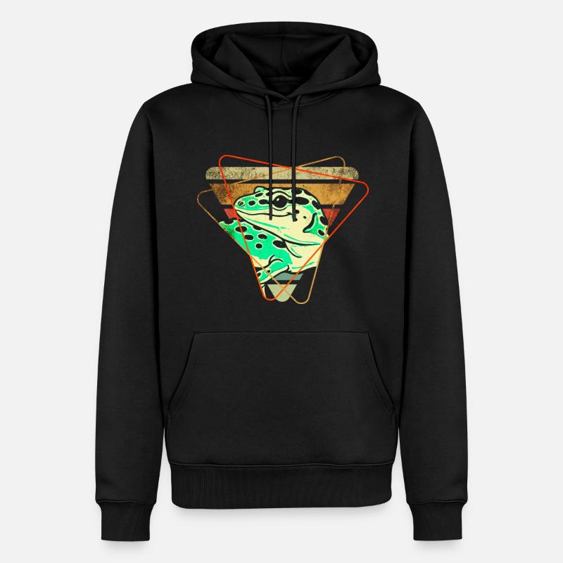 Gecko - Männer Premium Bio Hoodie - Schwarz