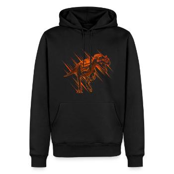 Allosaurus Dinosaurier - Männer Premium Bio Hoodie - Schwarz - Vorne - Nico (187cm)