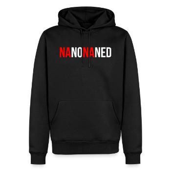 Dialect saying "Na na na ned" (natural) gift - Men’s Premium Organic Hoodie - black - Front - Nico (187cm)