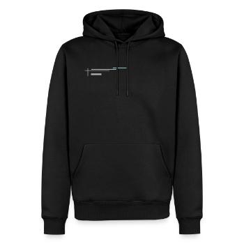 Lignes Futurisme Style Décoration - Sweat à capuche Premium bio Homme - noir - Devant - Nico (187cm)