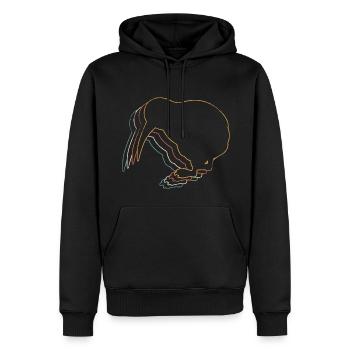 Kiwi Vogel - Männer Premium Bio Hoodie - Schwarz - Vorne - Nico (187cm)
