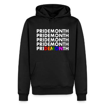 pride month demon - Sweat à capuche Premium bio Homme - noir - Devant - Nico (187cm)