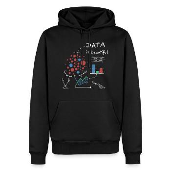 Data is beautiful! - Männer Premium Bio Hoodie - Schwarz - Vorne - Nico (187cm)