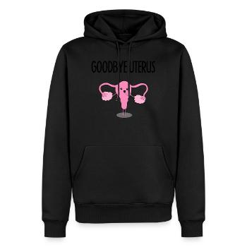 Hysterektomy Gebärmutterentfernung Uterus OP - Männer Premium Bio Hoodie - Schwarz - Vorne - Nico (187cm)