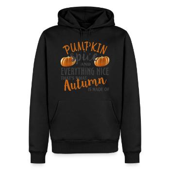Pumpkin Spice and Everything Nice That s What - Men’s Premium Organic Hoodie - black - Front - Nico (187cm)