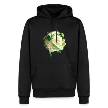 chou-fleur - Sweat à capuche Premium bio Homme - noir - Devant - Nico (187cm)