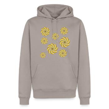 banane - Sweat à capuche Premium bio Homme - taupe - Devant - Nico (187cm)