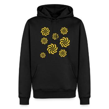 banane - Sweat à capuche Premium bio Homme - noir - Devant - Nico (187cm)