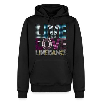 Line Dance Dancing Tanzen Tanz Country Geschenk - Männer Premium Bio Hoodie - Schwarz - Vorne - Nico (187cm)