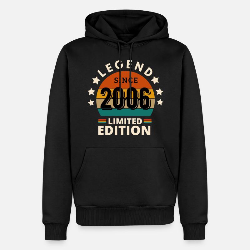 LÉGENDE 2006, MILLÉSIME 2006 - Sweat à capuche Premium bio Homme - noir