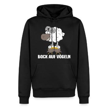 Bock auf Vögeln - Männer Premium Bio Hoodie - Schwarz - Vorne - Nico (187cm)