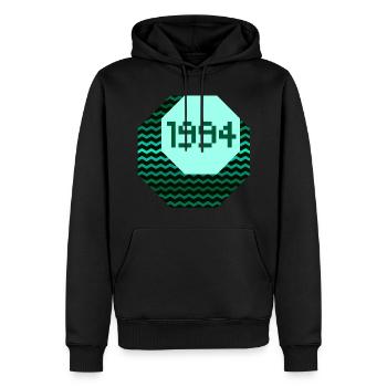Geburtsjahr Shirt Game Pixel Retro 1994 - Männer Premium Bio Hoodie - Schwarz - Vorne - Nico (187cm)