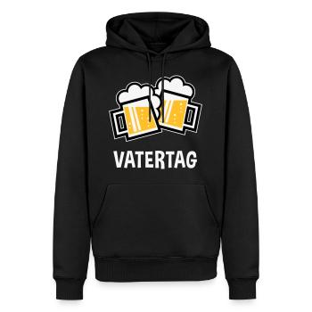 Vatertag (Bier Prosit / Bayrische Bierkrüge / 3C) - Männer Premium Bio Hoodie - Schwarz - Vorne - Nico (187cm)